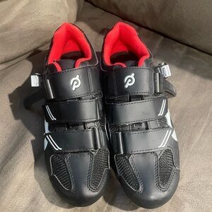 Peloton Black and Red Athletic Shoes